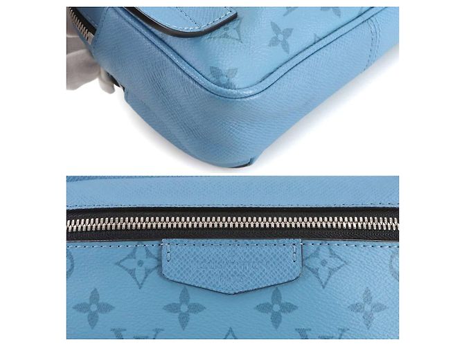 Bumbag Louis Vuitton Taiga Rama Outdoor Blu RFID - vista 9
