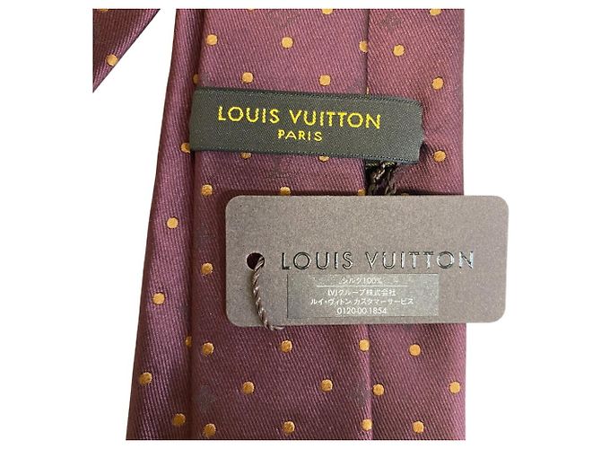 LOUIS VUITTON LV Polka Dot Tie, Wine Red, Men's Orange - view 5