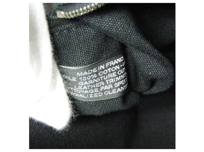 Borsa Hermès Troca Horizontal MM per uomini e donne in pelle e cotone nero, marrone scuro - vista 14