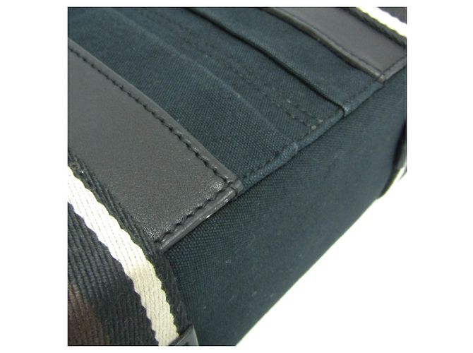Borsa Hermès Troca Horizontal MM per uomini e donne in pelle e cotone nero, marrone scuro - vista 7