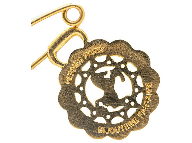 Broche Pin Motivo Cavalo Hermès Banho de Ouro Feminino HERMÈS Dourado - vista 4