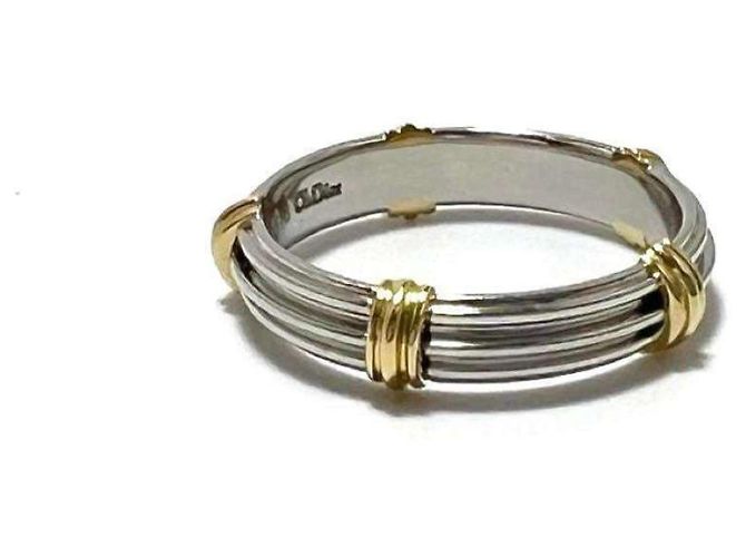 Anello da uomo Christian Dior, combinazione di oro giallo e platino - vista 3