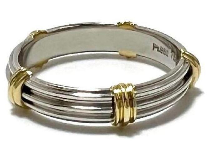 Anello da uomo Christian Dior, combinazione di oro giallo e platino - vista 4
