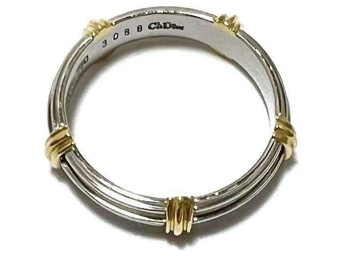 Anello da uomo Christian Dior, combinazione di oro giallo e platino - vista 6