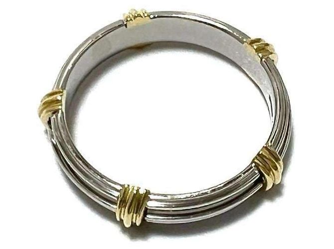 Anello da uomo Christian Dior, combinazione di oro giallo e platino - vista 7