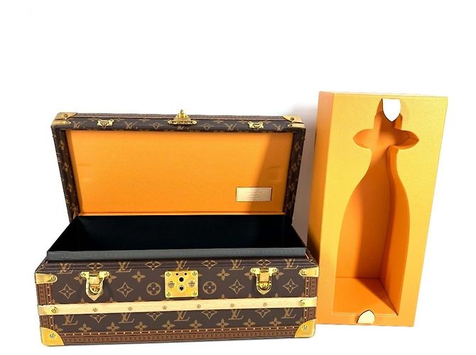 COFFRET Champagne Monogram LOUIS VUITTON, Boîte Intérieure, Objet, Coffre, Toile, Bois, Homme/Femme, Marron - vue 11