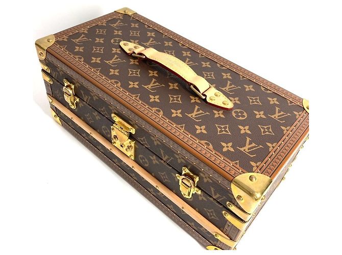 COFFRET Champagne Monogram LOUIS VUITTON, Boîte Intérieure, Objet, Coffre, Toile, Bois, Homme/Femme, Marron - vue 5