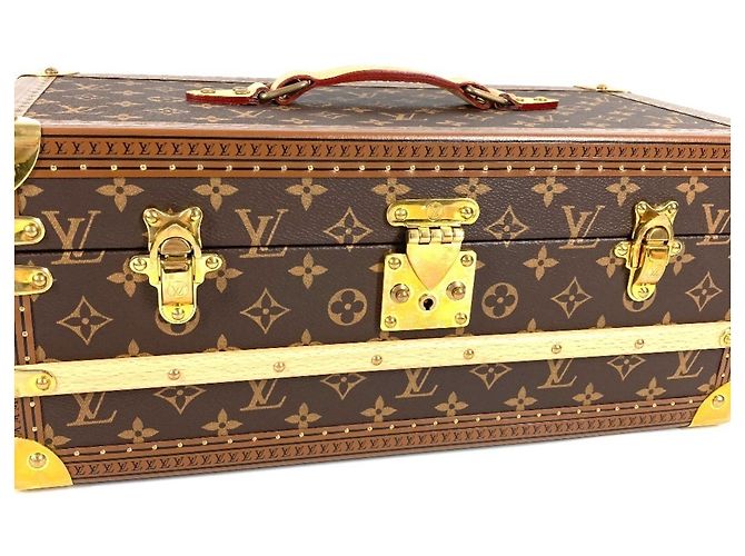 COFFRET Champagne Monogram LOUIS VUITTON, Boîte Intérieure, Objet, Coffre, Toile, Bois, Homme/Femme, Marron - vue 9