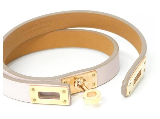 Bracciale Mini Kelly Double Tour Hermès Rosa - vista 4
