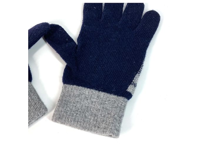 Fendi Check FF Bicolor Glove gloves Navy gray - view 5