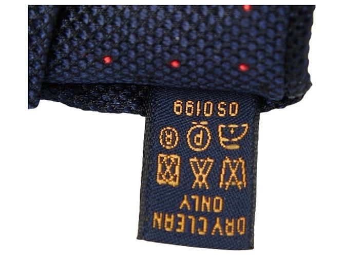 Louis Vuitton Monogram Dot Dual Tie Navy Red Silk Men's LOUIS VUITTON - view 5