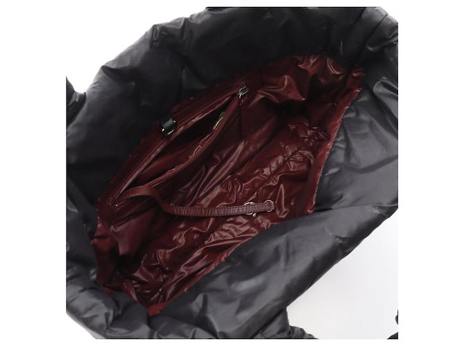 CHANEL Borsa Tote Piccola Coco Cocoon, Nylon, Donna, Nera e Bordeaux Nero - vista 3