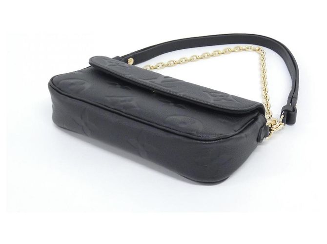 Borsa a Spalla Louis Vuitton Monogram Empreinte Wallet on Chain Ivy Nero - vista 3