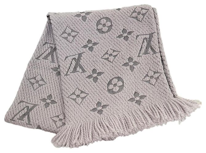 LOUIS VUITTON Sciarpa Mania, Grigio, Sete e Lana, Unisex Marrone - vista 2