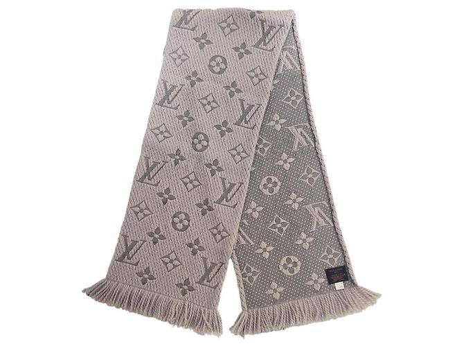 LOUIS VUITTON Sciarpa Mania, Grigio, Sete e Lana, Unisex Marrone - vista 3