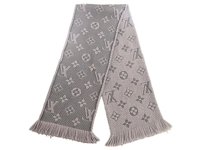 LOUIS VUITTON Sciarpa Mania, Grigio, Sete e Lana, Unisex Marrone - vista 4