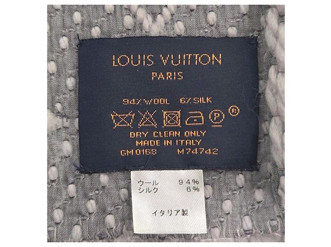 LOUIS VUITTON Sciarpa Mania, Grigio, Sete e Lana, Unisex Marrone - vista 8