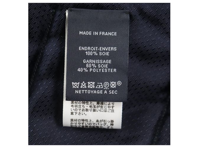 Sciarpa Grande in Velluto con Logo H in Seta % Hermès Blu Navy Realizzata in Francia Autentica per Uomini - vista 5