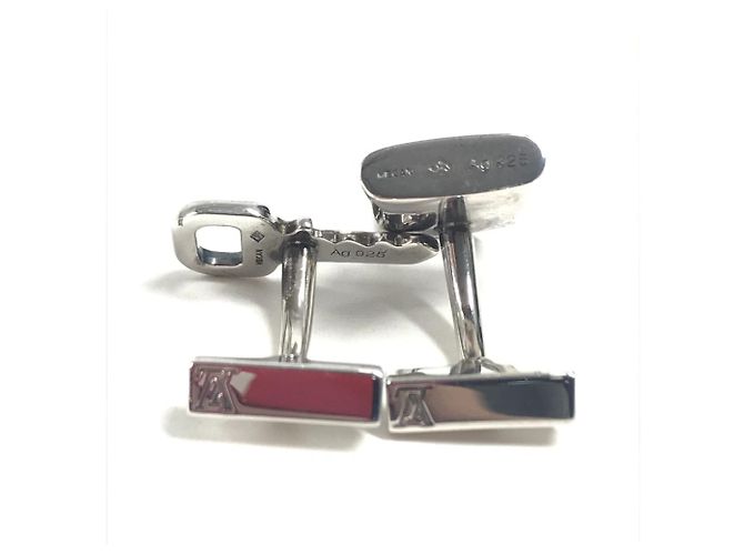SCATOLA DAMIER LOUIS VUITTON con Bottone da Polso Cadena e Chiave, Gemelli da Uomo in Argento - vista 5