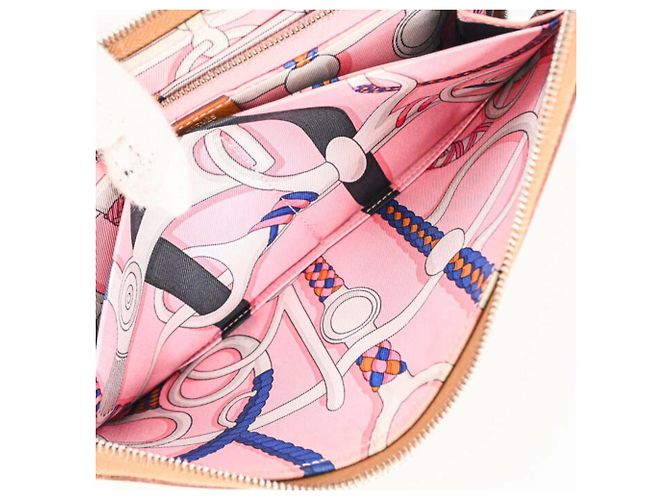 Hermès HERMES Azap Long Portafoglio in Seta, Seta Epsom, Oro e Rosa, Donna - vista 10