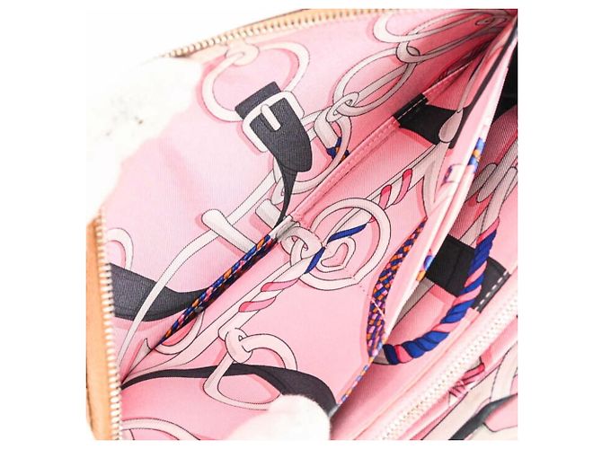 Hermès HERMES Azap Long Portafoglio in Seta, Seta Epsom, Oro e Rosa, Donna - vista 11