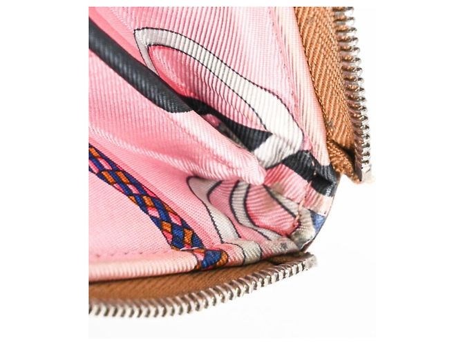 Hermès HERMES Azap Long Portafoglio in Seta, Seta Epsom, Oro e Rosa, Donna - vista 12