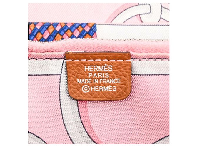 Hermès HERMES Azap Long Portafoglio in Seta, Seta Epsom, Oro e Rosa, Donna - vista 13