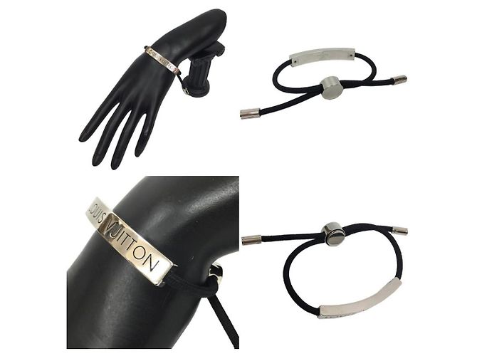 LOUIS VUITTON Bracciale Louis Vuitton LV Space Plate da Uomo Nero - vista 2