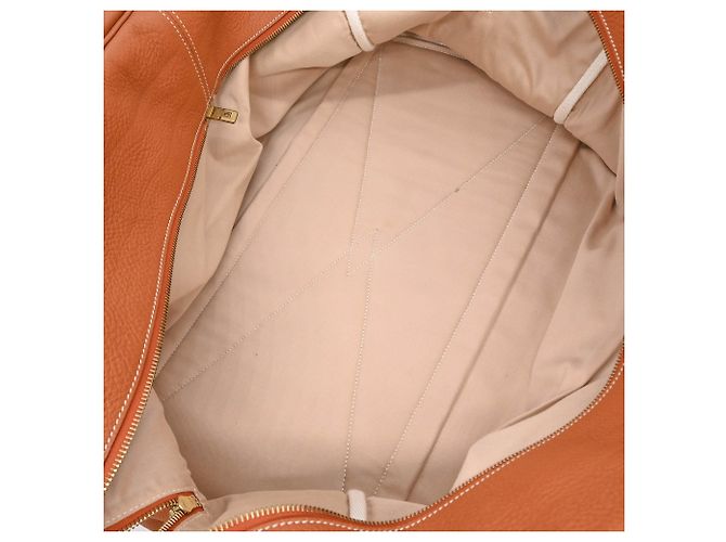 Hermès HERMES Victoria Boston/Borsa da Viaggio per Uomini e Donne, Pelle Taurillon Clémence, Marrone Dorato, #E - vista 10