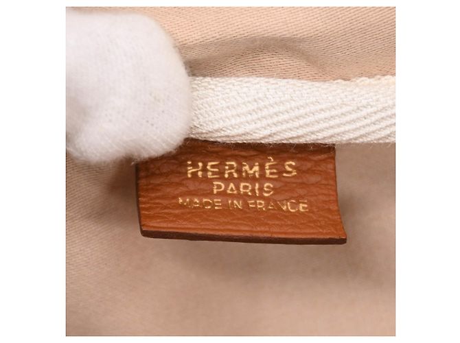 Hermès HERMES Victoria Boston/Borsa da Viaggio per Uomini e Donne, Pelle Taurillon Clémence, Marrone Dorato, #E - vista 11