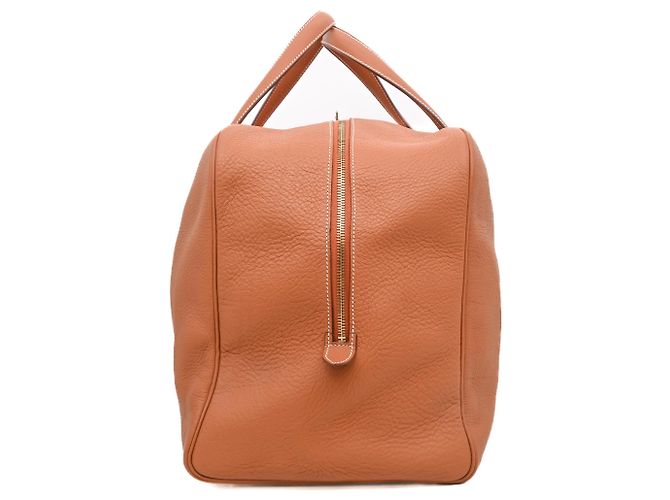 Hermès HERMES Victoria Boston/Borsa da Viaggio per Uomini e Donne, Pelle Taurillon Clémence, Marrone Dorato, #E - vista 3