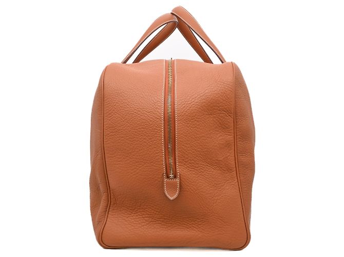 Hermès HERMES Victoria Boston/Borsa da Viaggio per Uomini e Donne, Pelle Taurillon Clémence, Marrone Dorato, #E - vista 4