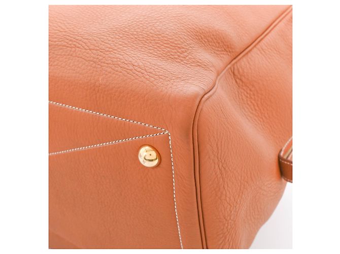 Hermès HERMES Victoria Boston/Borsa da Viaggio per Uomini e Donne, Pelle Taurillon Clémence, Marrone Dorato, #E - vista 7