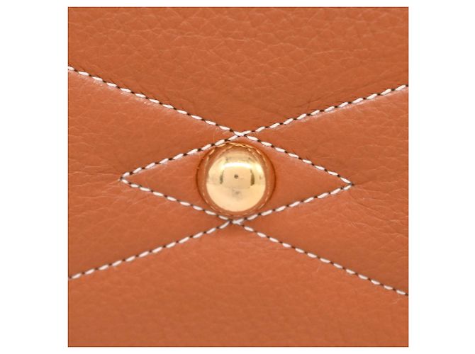 Hermès HERMES Victoria Boston/Borsa da Viaggio per Uomini e Donne, Pelle Taurillon Clémence, Marrone Dorato, #E - vista 8