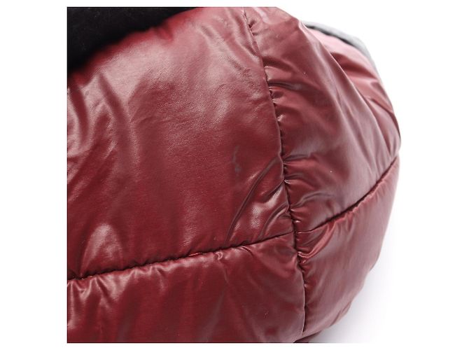 CHANEL Borsa Tote Piccola Coco Cocoon, Nylon e Pelle, Donna, Nero/Bordeaux - vista 8