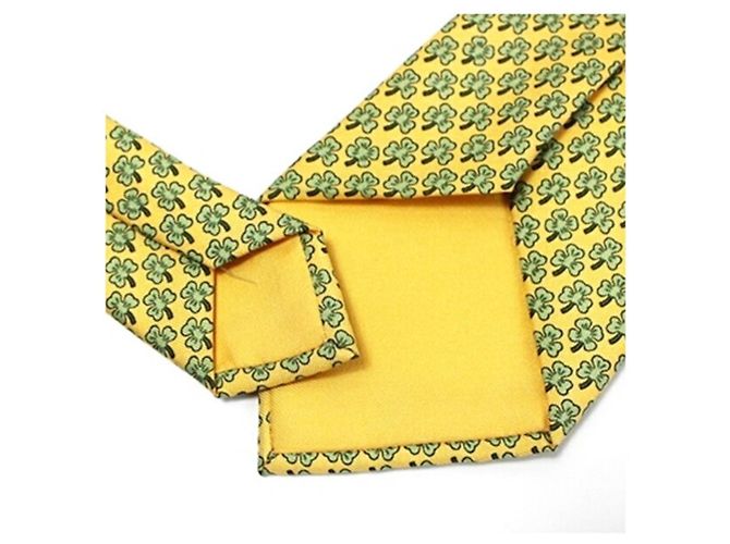 Hermès Cravatta in seta HERMES da uomo Verde - vista 6