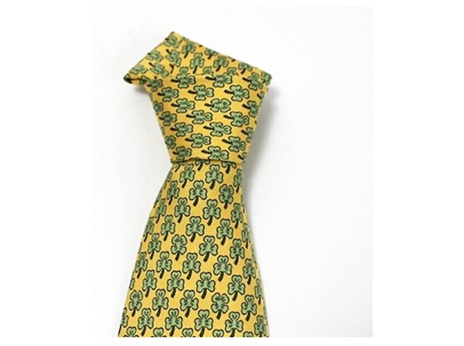 Hermès Cravatta in seta HERMES da uomo Verde - vista 7