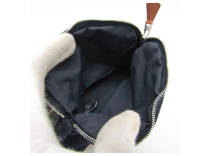 Pochette Mini Mini Donna in Cotone e Pelle Hermès Bolide Blu Navy - vista 3