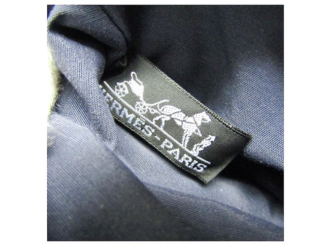 Pochette Mini Mini Donna in Cotone e Pelle Hermès Bolide Blu Navy - vista 8