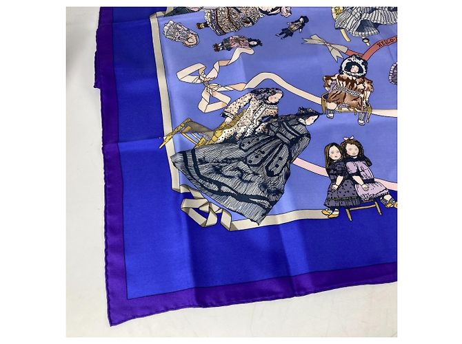 Hermès HERMES Carre Doll HELLO DOLLY Sciarpa Hello Dolly Sete Donna Viola Porpora - vista 11