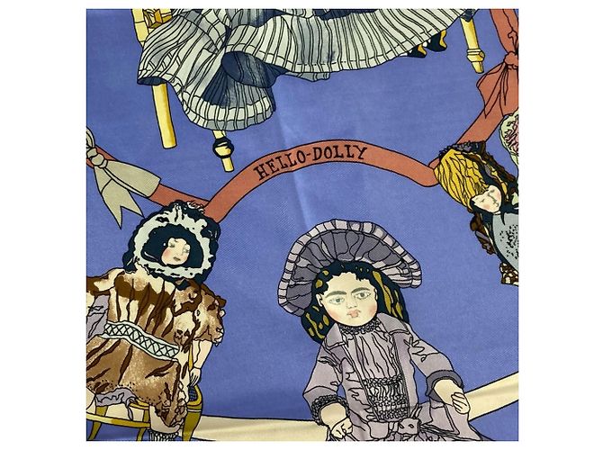 Hermès HERMES Carre Doll HELLO DOLLY Sciarpa Hello Dolly Sete Donna Viola Porpora - vista 4