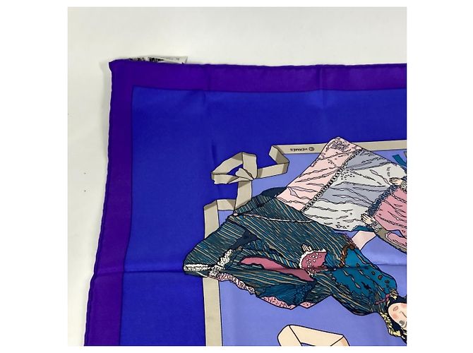 Hermès HERMES Carre Doll HELLO DOLLY Sciarpa Hello Dolly Sete Donna Viola Porpora - vista 5