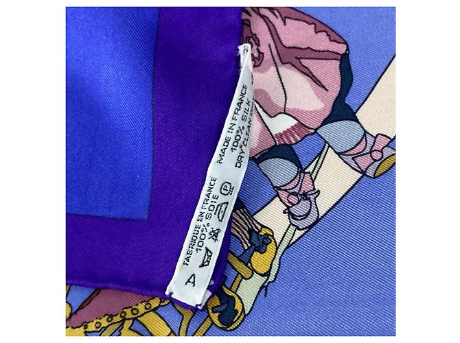 Hermès HERMES Carre Doll HELLO DOLLY Sciarpa Hello Dolly Sete Donna Viola Porpora - vista 8