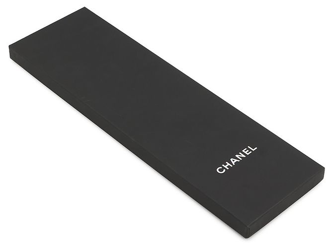 Bufanda Chanel con puntos Coco Mark, de seda, negra. bufanda. Negro - vista 12