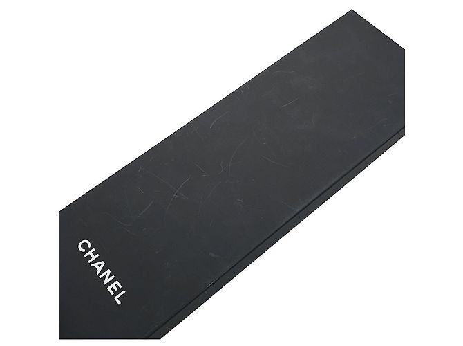 Bufanda Chanel con puntos Coco Mark, de seda, negra. bufanda. Negro - vista 9