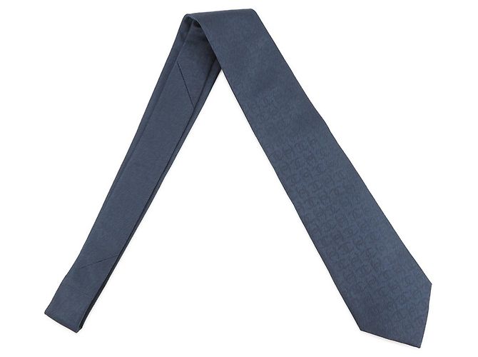 CHANEL Coco Mark Silk Tie Men's Blue - view 2