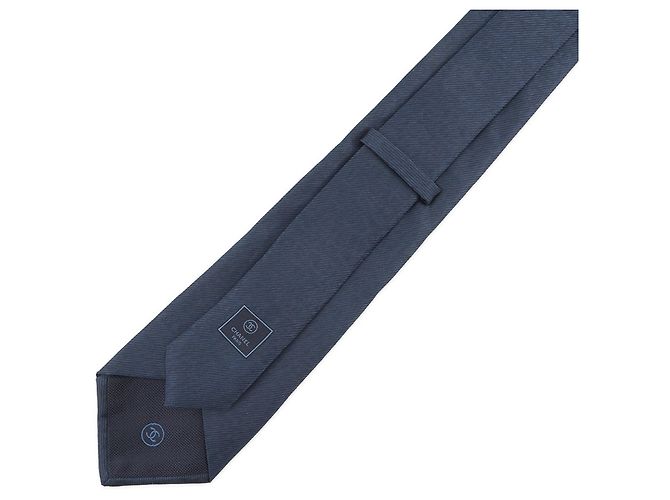 CHANEL Coco Mark Silk Tie Men's Blue - view 4