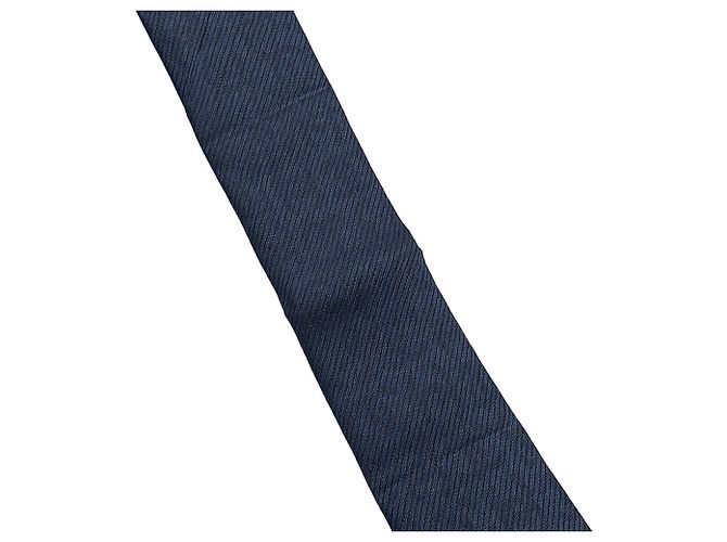 CHANEL Coco Mark Silk Tie Men's Blue - view 7