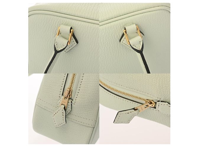 Hermès HERMES Plume Mini Vert Fizz K Stamp (circa) Borsa in capra per donne, Classe A, di proprietà, Ginzo Verde - vista 10