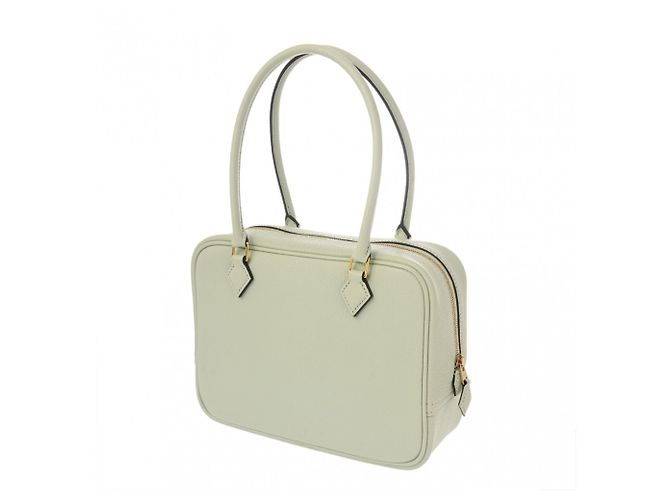 Hermès HERMES Plume Mini Vert Fizz K Stamp (circa) Borsa in capra per donne, Classe A, di proprietà, Ginzo Verde - vista 3